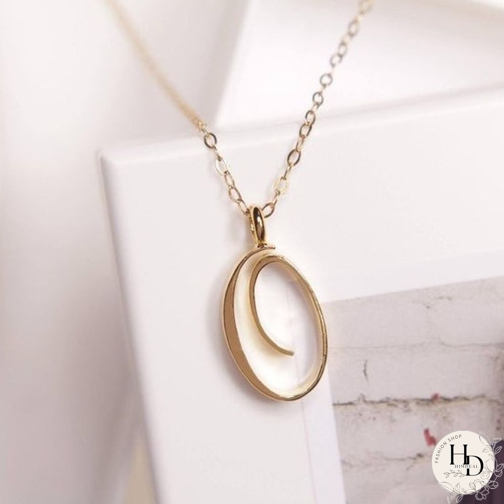 Letter Name Necklace Alphabet Initial Cursive Gold Silver Personalized Bridesmaid Gift