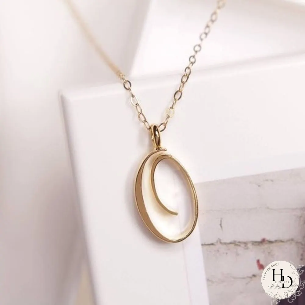 Letter Name Necklace Alphabet Initial Cursive Gold Silver Personalized Bridesmaid Gift
