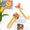 (US Only)6pcs Cartoon Animal Pattern 2D/Flat DIY Diamond Painting Ruler Bookmark Set