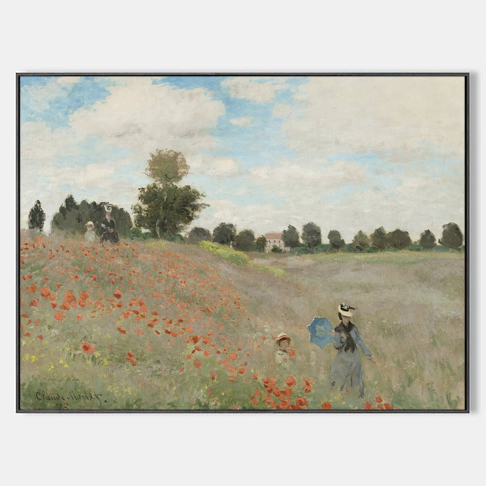 Arabelart Poppies at Argenteuil by Claude Monet - Famous Art Reproduction