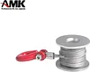 AMK 1/10 Scale Accessories 25T Steering Gear Servo Winch Wheel Steel Wire Rope Drum with Tow Hook for RC Crawler Car TRX4 TRX6 Axial SCX10 Wraith D90 Tamiya CC01
