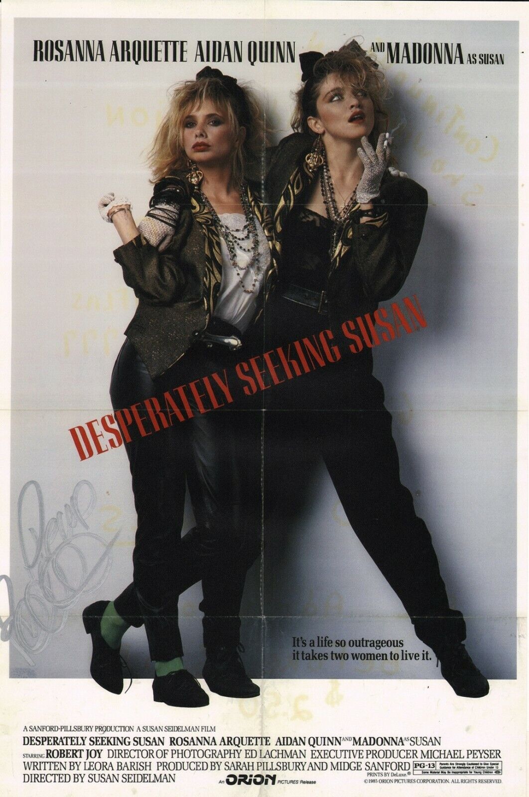 ROSANNA ARQUETTE Authentic Hand-Signed Desperately Seeking Susan