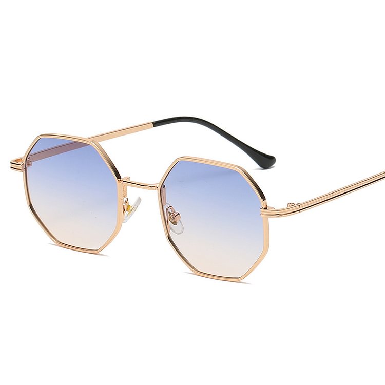 Fashion Ladies Sunglasses Classic Vintage Metal Polygonal Men's Party Sunglasses