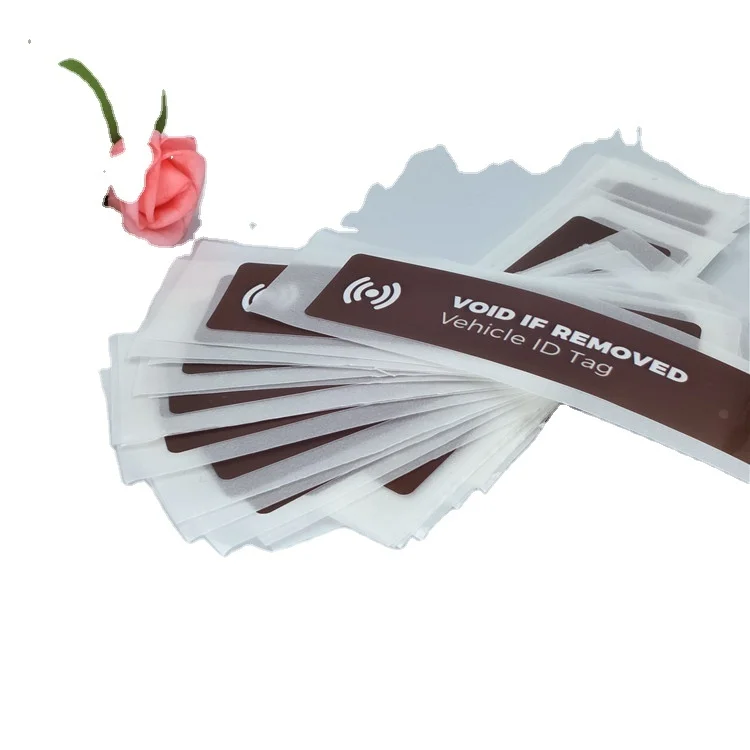 longer reading distance rfid tamper proof rfid windscreen label for tracking