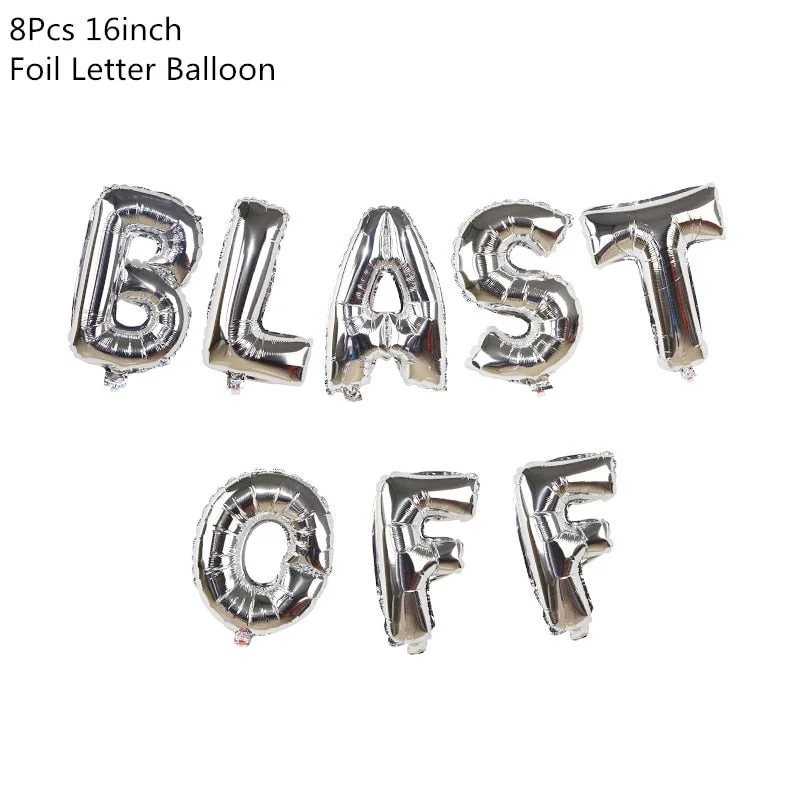 Outer Space Party Astronaut Rocket Ship Foil Balloons Galaxy/Solar System Theme Party Boy Kids Birthday Party Decoration Favors