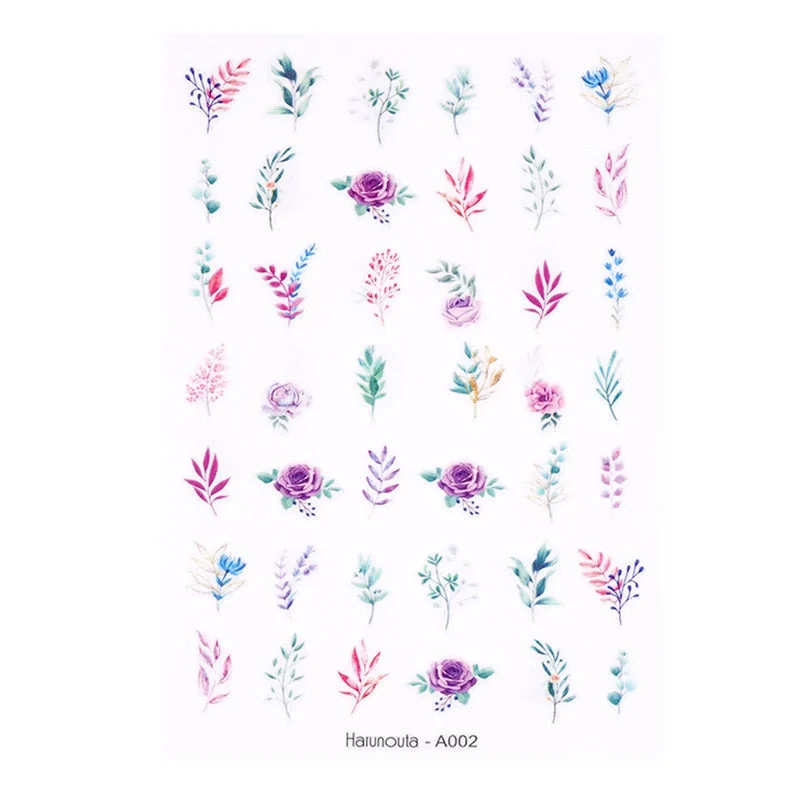 1PC Red/Black/White/Gold 3D Valentine Sticker For Nails Lover Sliders For Girls DIY Design Decals Nail Art Decoration