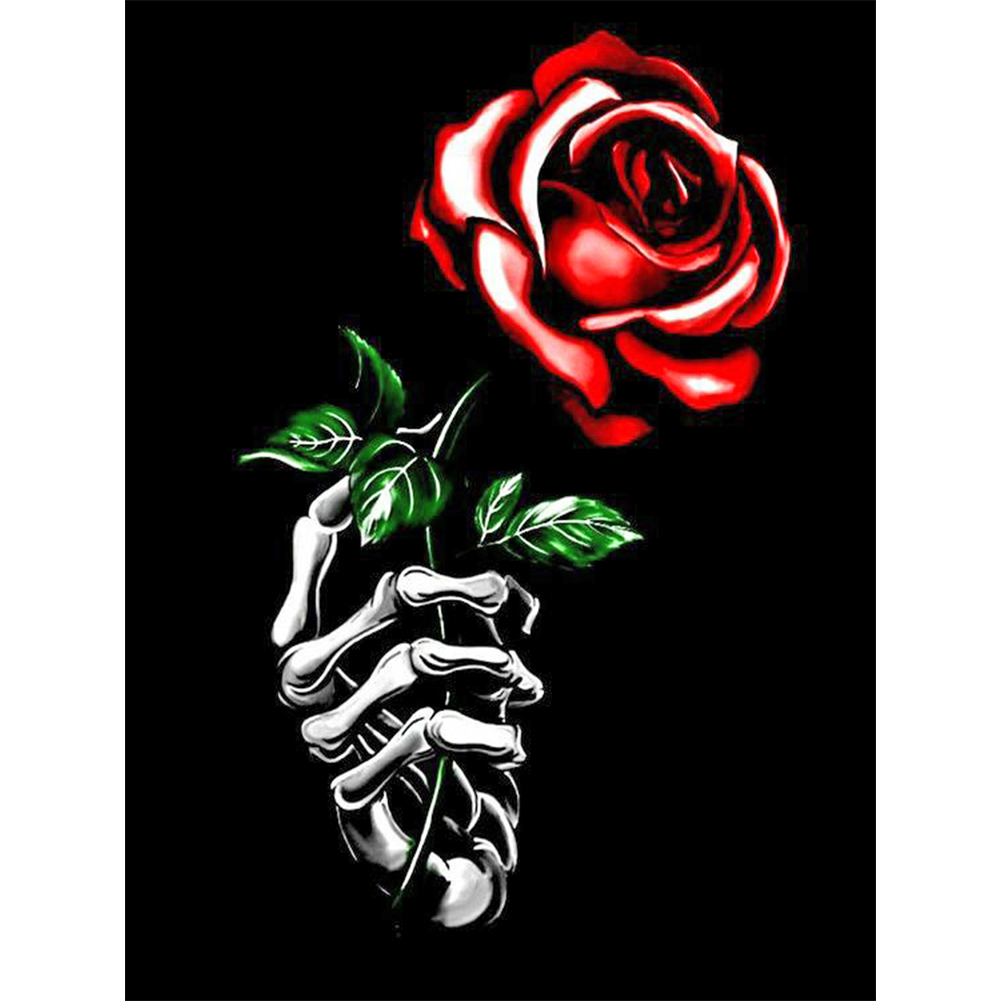 

Rose and Skeleton - Round Drill Diamond Painting - 30*40CM, 501 Original
