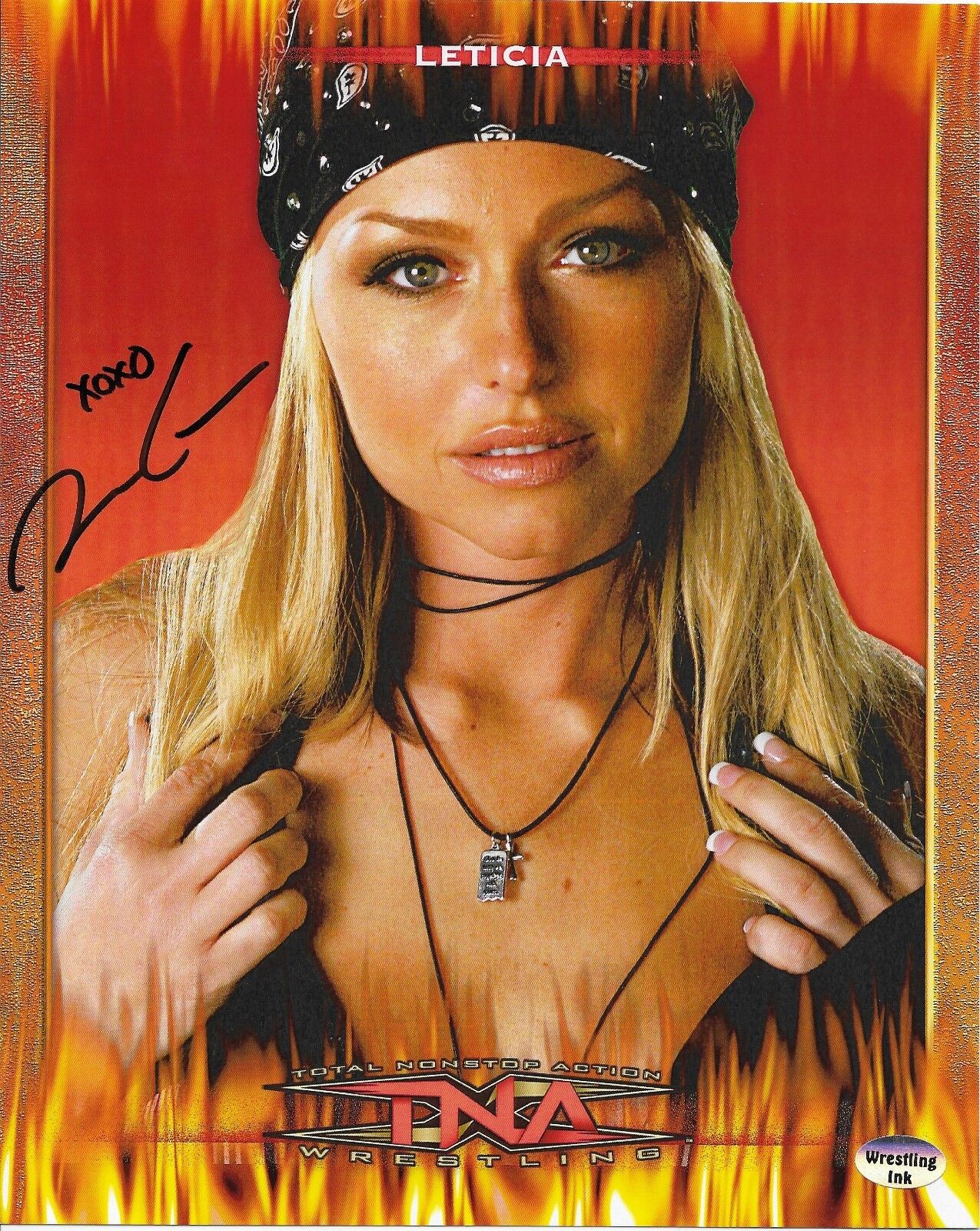 LETICIA CLINE TNA MODEL SIGNED AUTOGRAPH 8X10 PROMO Photo Poster painting #2 W/ PROOF