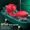 Flirtwithsb 2 in 1 Pulsing and Vibrating Rose Vibrator Toy