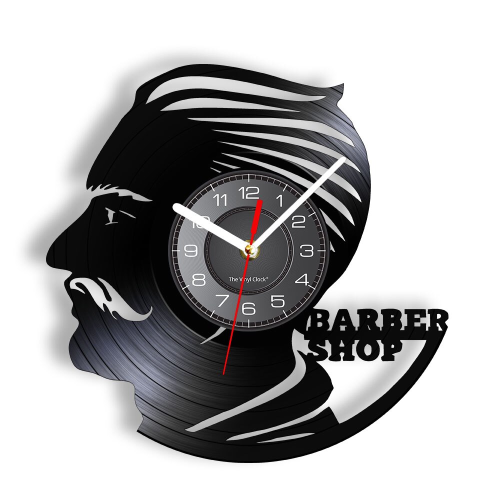 

Barber Shop - Vinyl Record Wall Clock - Without LED, 501 Original