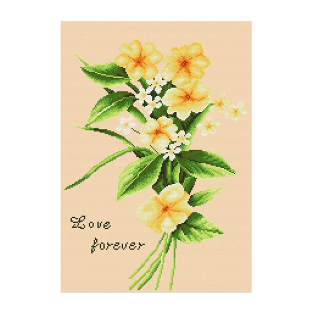 

Flowers - 11CT Stamped Cross Stitch - 57*43CM, 501 Original