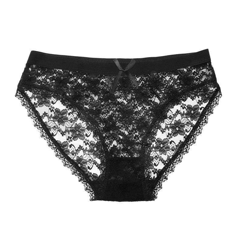 FINETOO Lace Panties Sexy Lingerie Fashion Floral Underwear Women Low Waist Girls Panty Large Size M-2XL Sexy Female Underpants