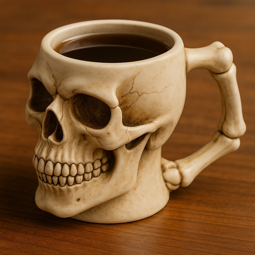 Skull-Shaped Coffee Mug