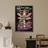 (40*60cm)Dragonfly Saying - Full Round Drill Diamond Painting