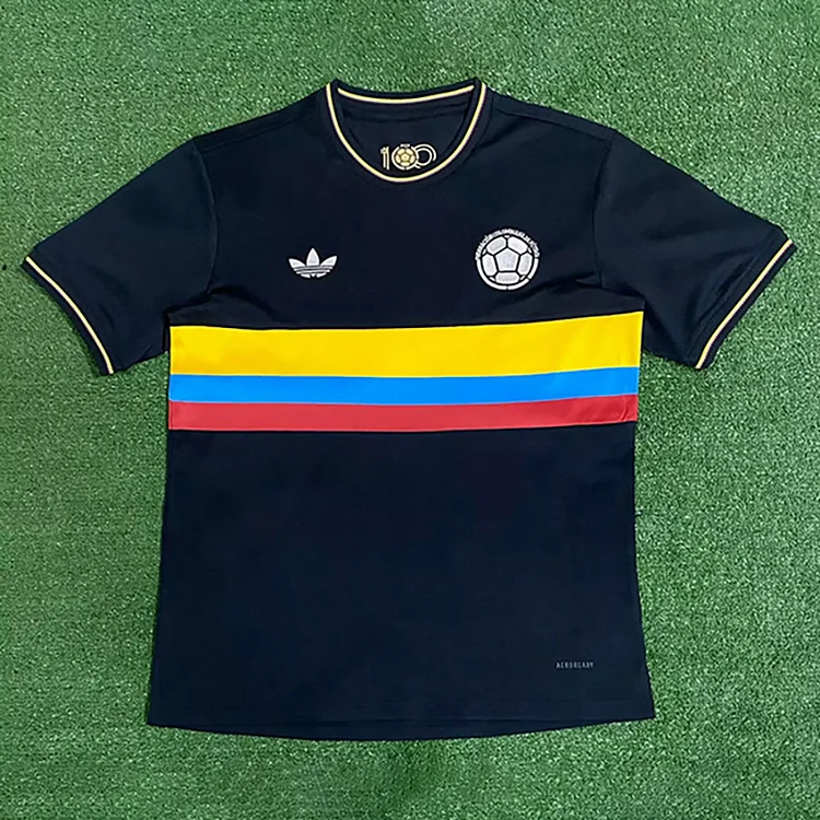 2024 Colombia Black Centenary Edition Football Jersey