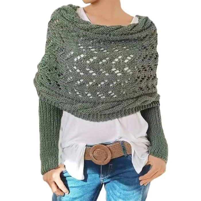 🎁Women's Knitted Double Sleeve Scarf🧶🧣