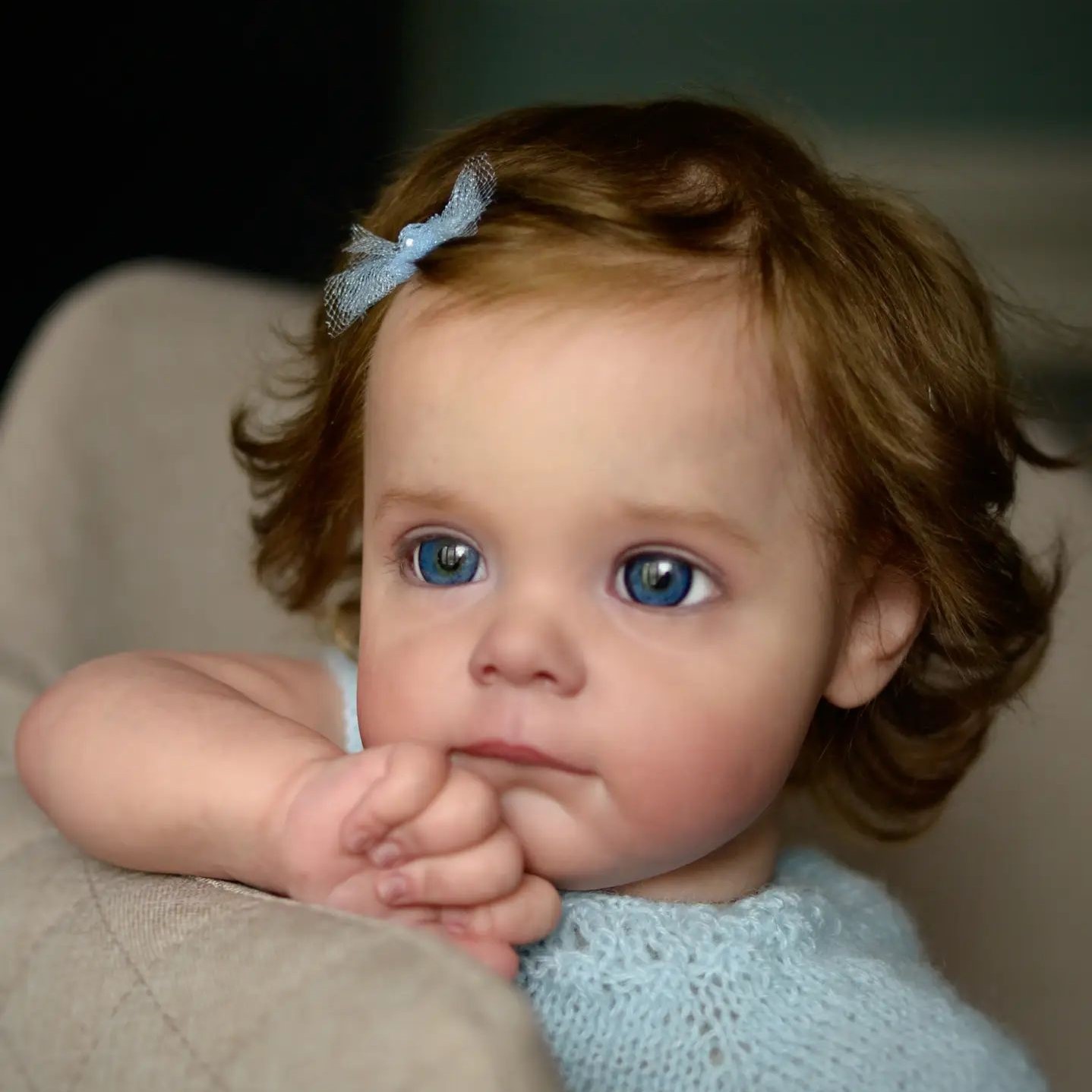 17" or 22" Cute Brown Hair Reborn Princess Eudora,Handmade Fantasy