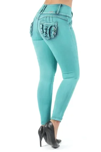 Pornhint Women's Plus / Juniors Size Colombian Design Butt Lift Mid Waist Skinny Jeans New