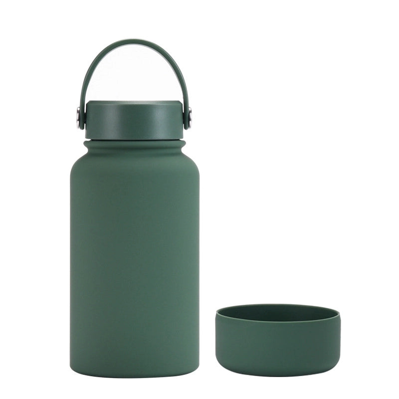 Casual Solid Color Stainless Steel Silica Gel Water Bottles 1 Piece