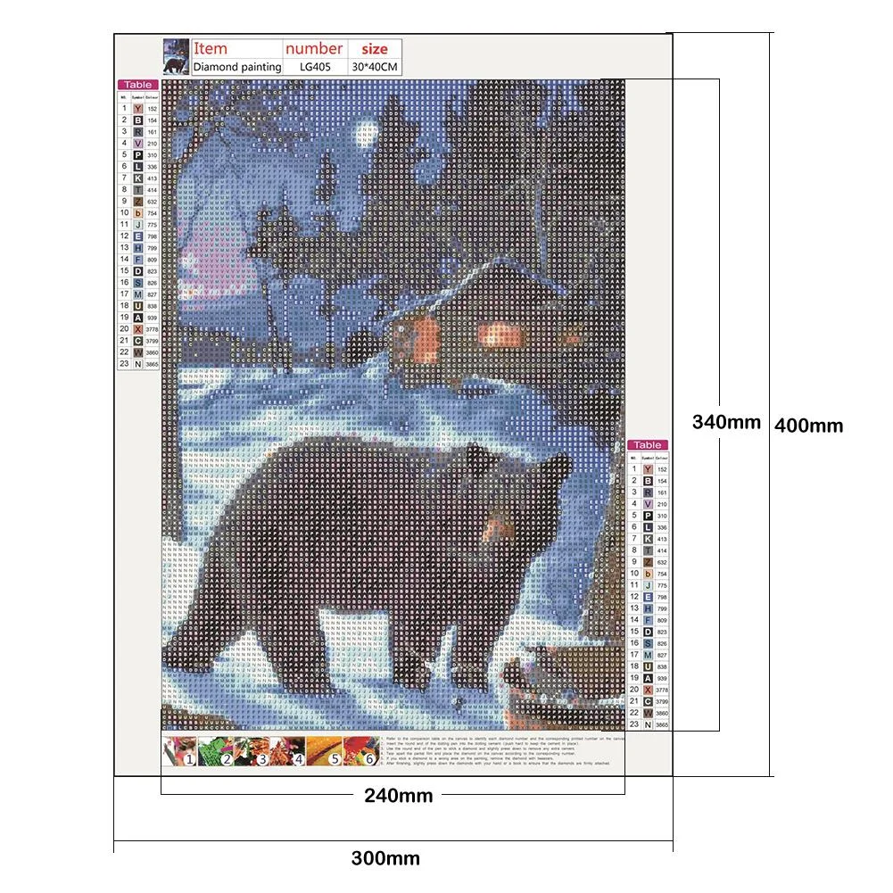 Diamond Painting - Full Round Drill - Bear(30*40cm)