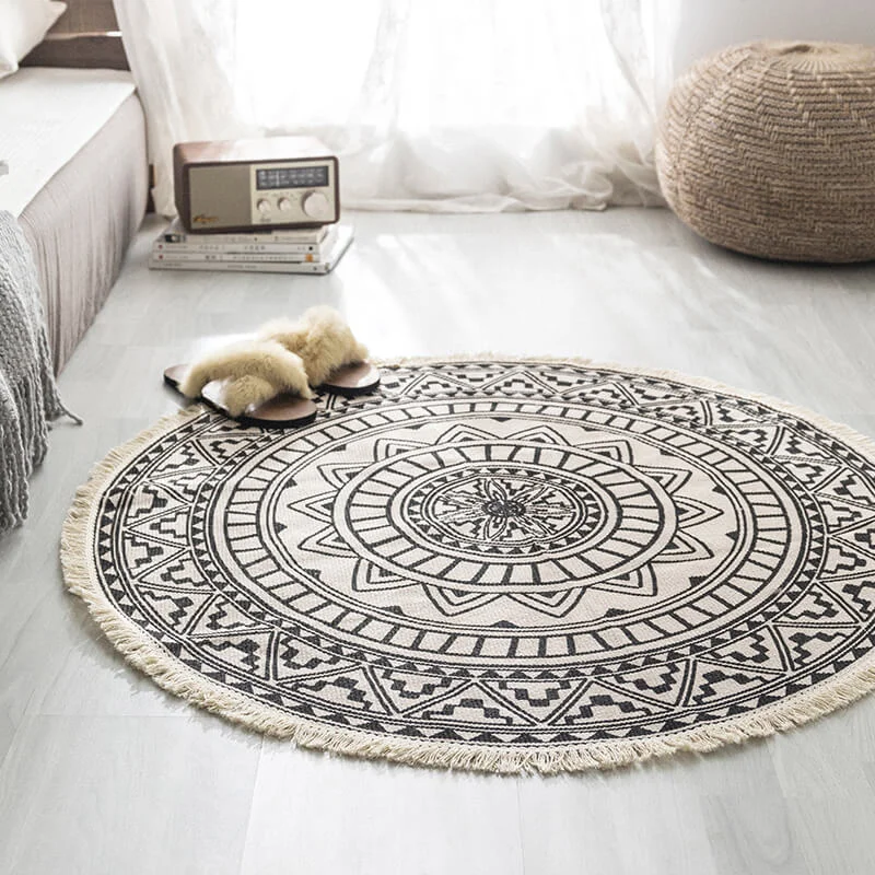 Cotton Area Rug for Living Room / Bedroom