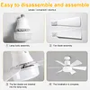 Socket Fan Light with Remote Screw in Ceiling Fan in Light Socket for Bedroom