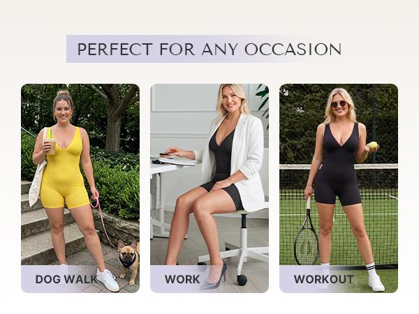 SHAPELLX Deep V Sculpt Bodycon Stretch Shorts Jumpsuit Romper Tummy Control Boyleg Bodysuit SHAPELLX Deep V Sculpt Bodycon Stretch Shorts Jumpsuit Romper Tummy Control Boyleg Bodysuit
