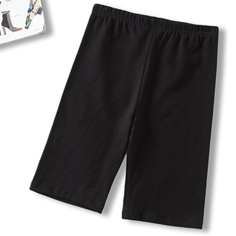 Women cotton Black Cycling Shorts Thin Fitness Casual High Waist Biker Shorts Summer Slim Knee-Length Bottoms Shorts Streetwear