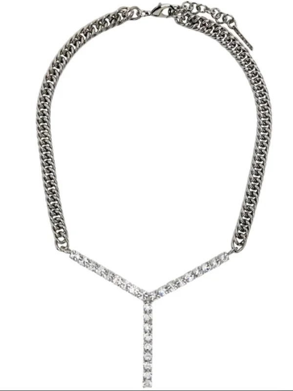 s925 Sterling Silver Full Diamond Zircon Silver Clavicle Necklace