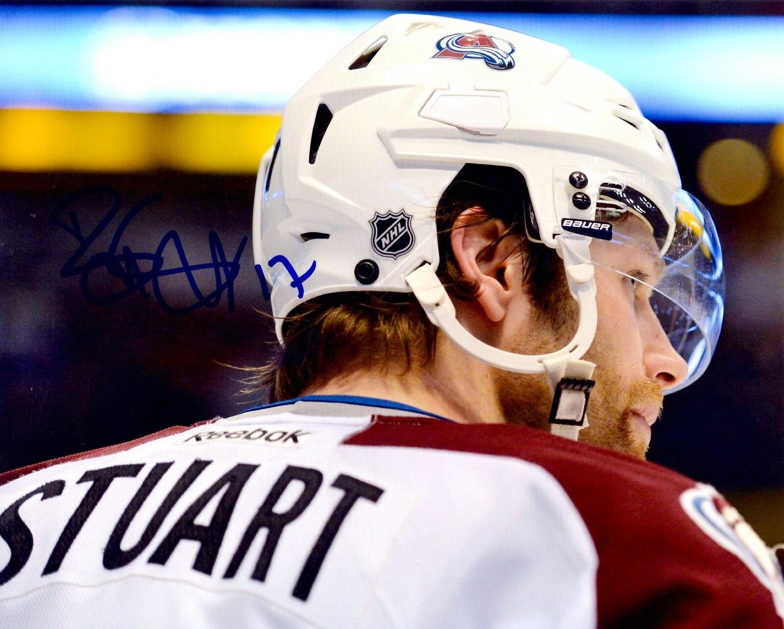 Signed 8x10 BRAD STUART Colorado Avalanche Photo Poster painting - COA