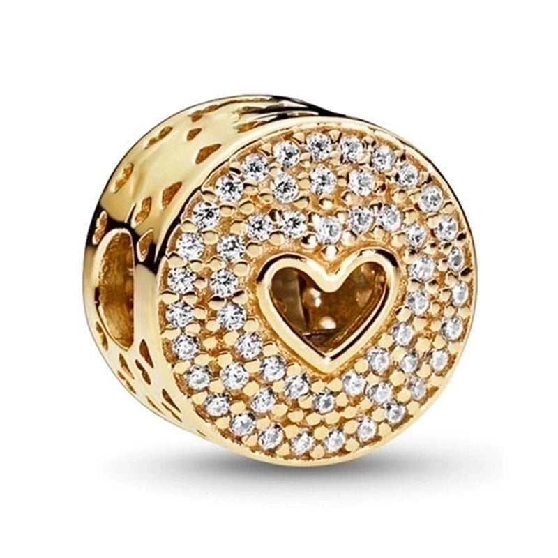 1 PC/Package Metal Rhinestones Plating Inlay Polished Pendant Beads Spacer Bars