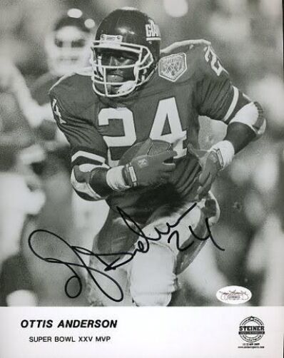 Ottis Anderson Ny Giants Jsa Signed 8x10 Photo Poster painting Autograph Authentic