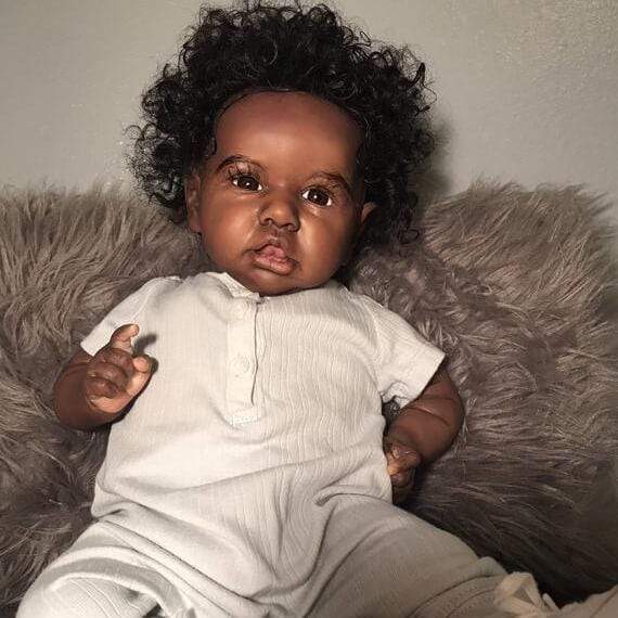 black reborn silicone baby girl