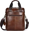 BAIGIO Mens Leather Handbag Crossbody Shoulder Messenger Bag Small Briefcase iPad Tablet Case for Work School Business Travel