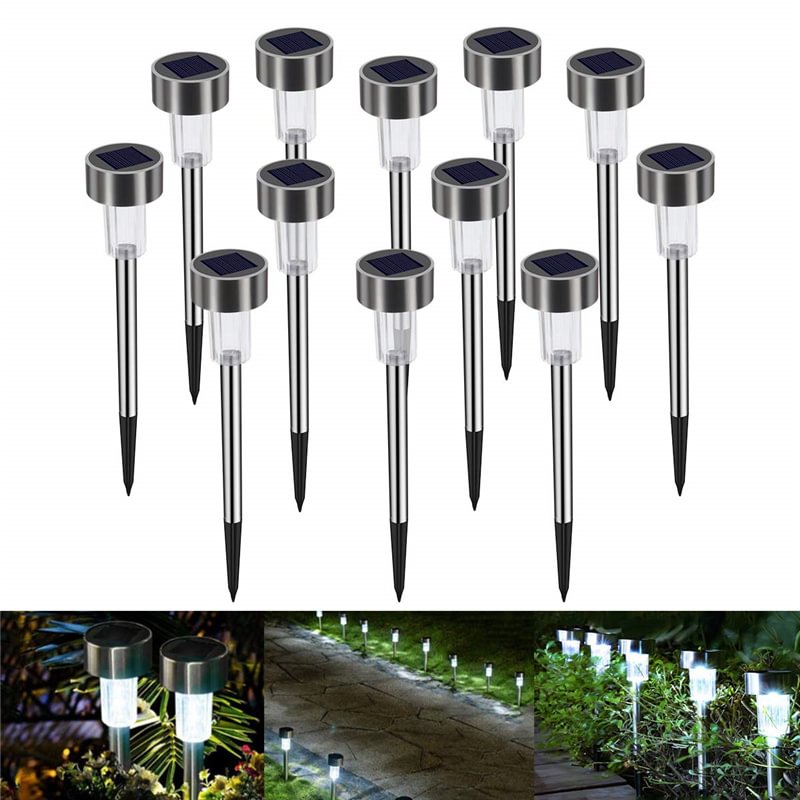 Solar Garden Lights Outdoor, Upgraded Solar Powered Lights LED Outside Waterproof Lamps with Star Pattern for Garden Path Yard, 12 Pack、、sdecorshop