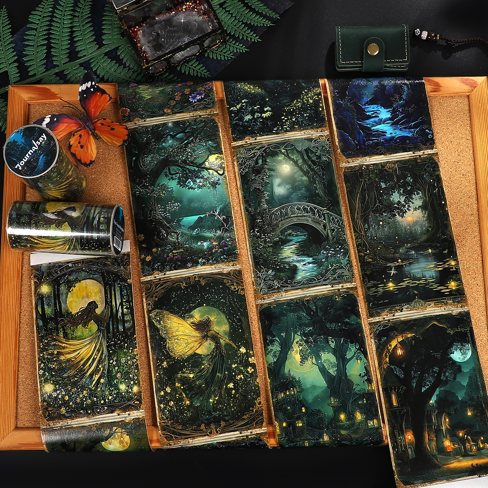 와시 테이프 - 80mm*205cm 빈티지 엘프 숲 왕국 풍경