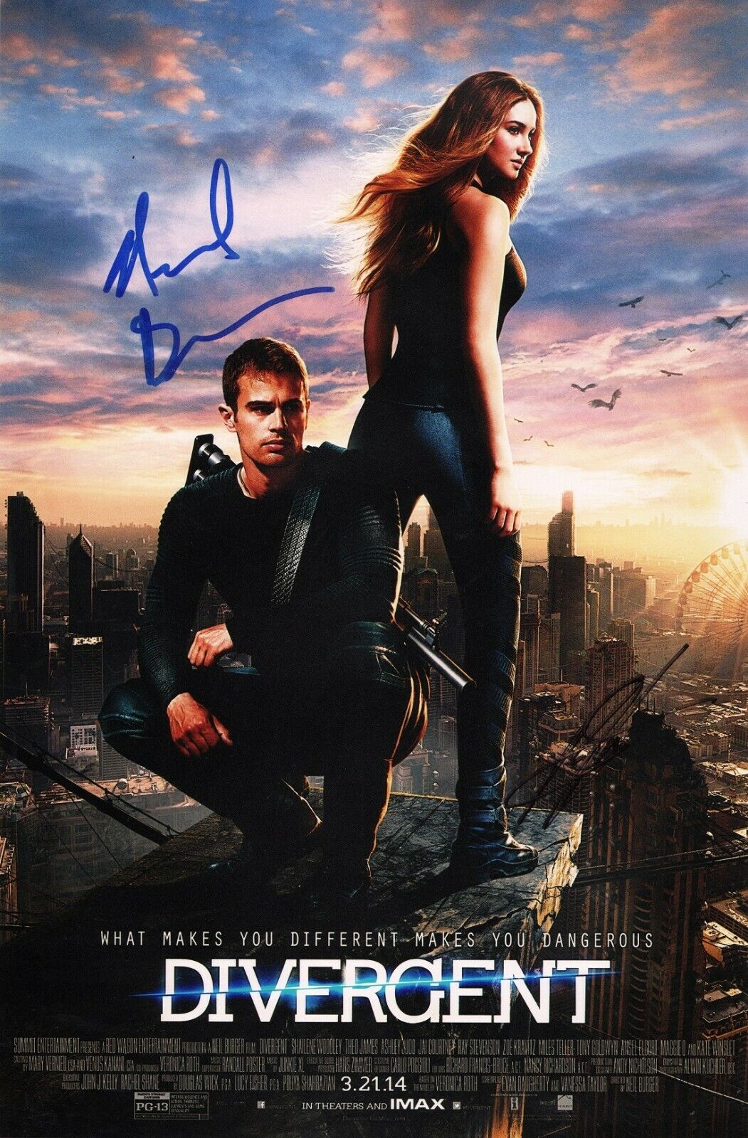 NEIL BURGER & RAY STEVENSON Authentic Hand-Signed Divergent