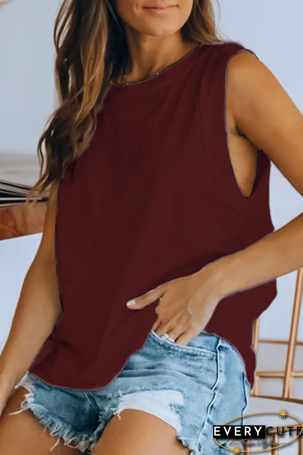 Casual Solid Basic O Neck T-Shirts(4 Colors)