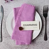 42 x 42cm Gentle Wedding Event Resturant Raw Edge Napkins