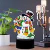 DIY Diamond Painting 7 Color Night Light Lamp Home Decoration Ornament Gift Kit(Snowman)
