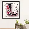 Marguerite papillon lettre l-plein rond diamant peinture-30*30cm