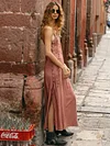 Flower Hollow Split-Side Maxi Dress
