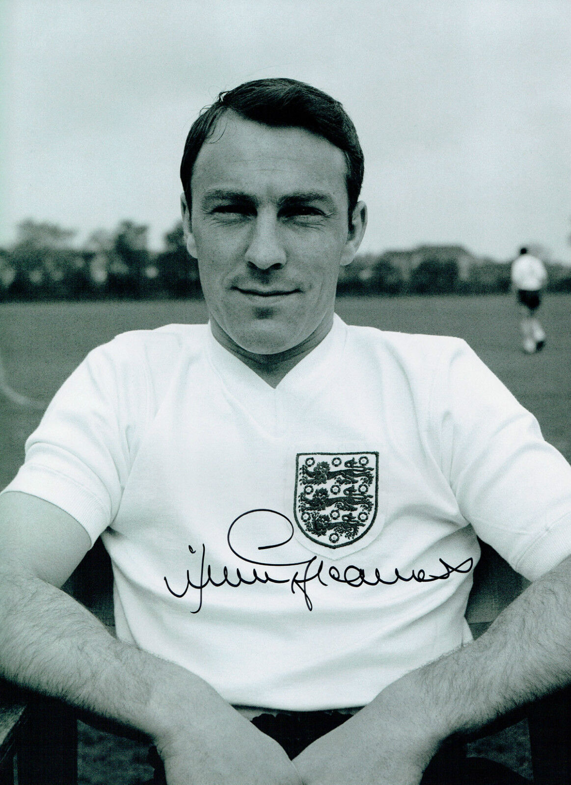 Jimmy GREAVES Signed Autograph 1966 England CLASSIC Image 16x12 Photo Poster painting AFTAL COA