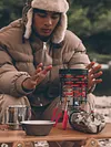 Camping Heating Furnace Mini Winter Warmer Stove Wear-resistant Hiking Equipment