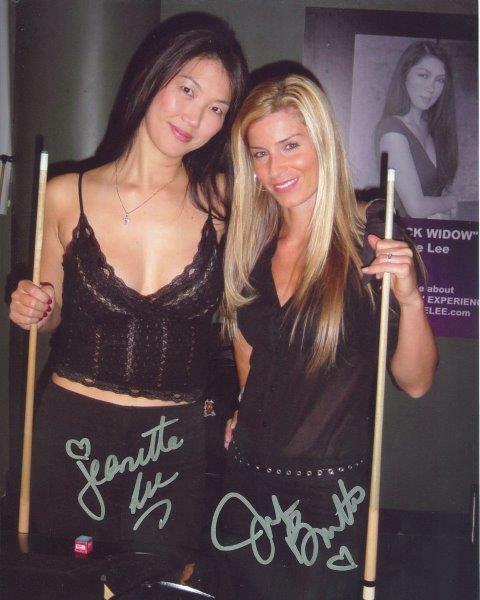 REPRINT - JEANETTE LEE - JENNIFER BARETTA Pool Billiards Hot 8 x 10 Photo Poster painting RP