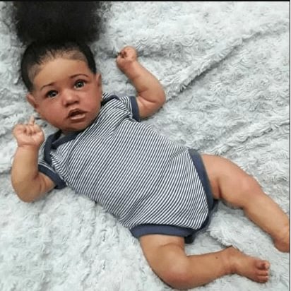 Reborn Baby Dolls Sale 12'' Diana Black Cute Newborn Reborn Baby Doll Girl, Lifelike Weighted Silicone Baby by Creativegiftss® Shop -Creativegiftss® - [product_tag] Creativegiftss.com