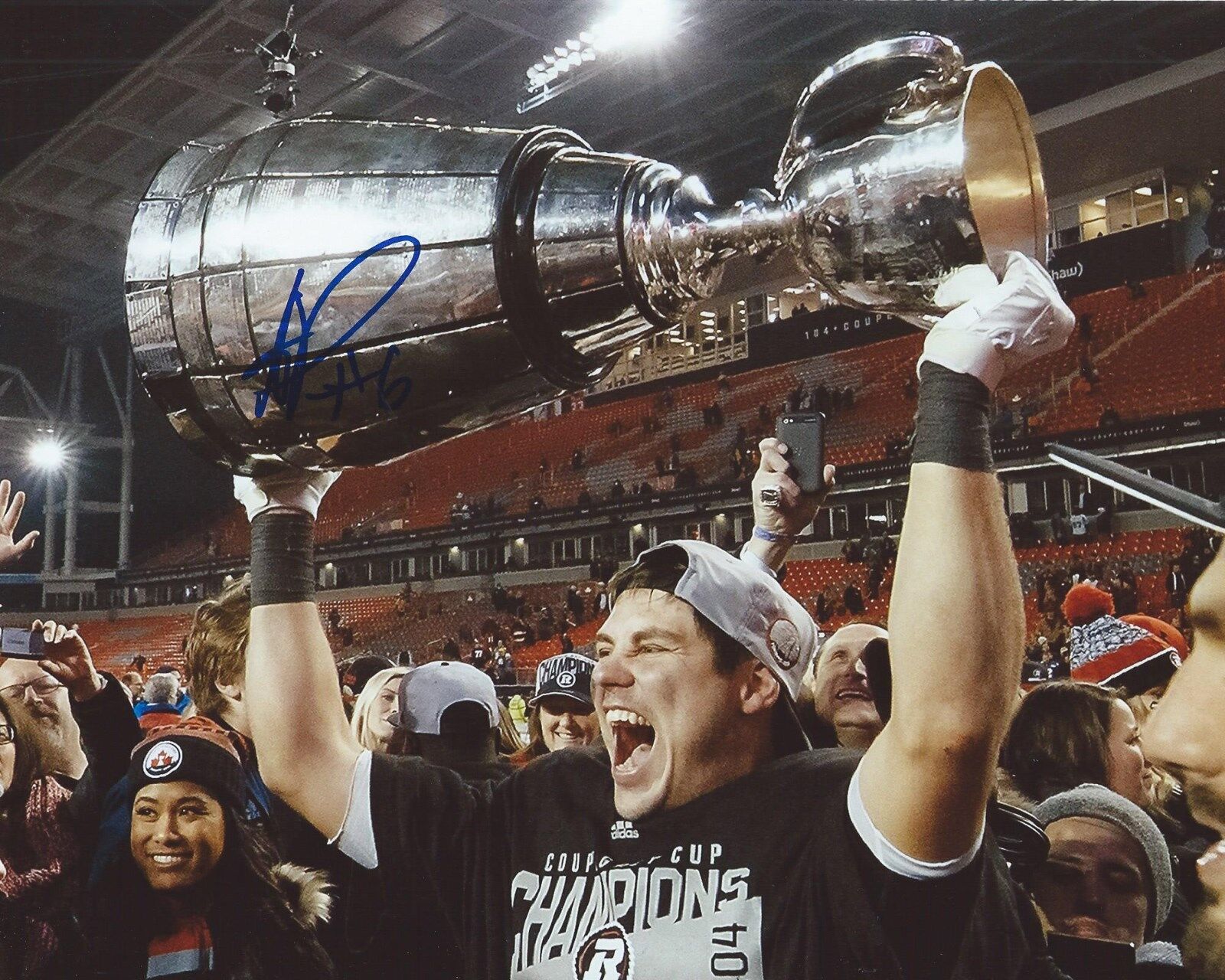 Antoine Pruneau Signed 8x10 Grey Cup Photo Poster painting Ottawa RedBlacks Autographed COA