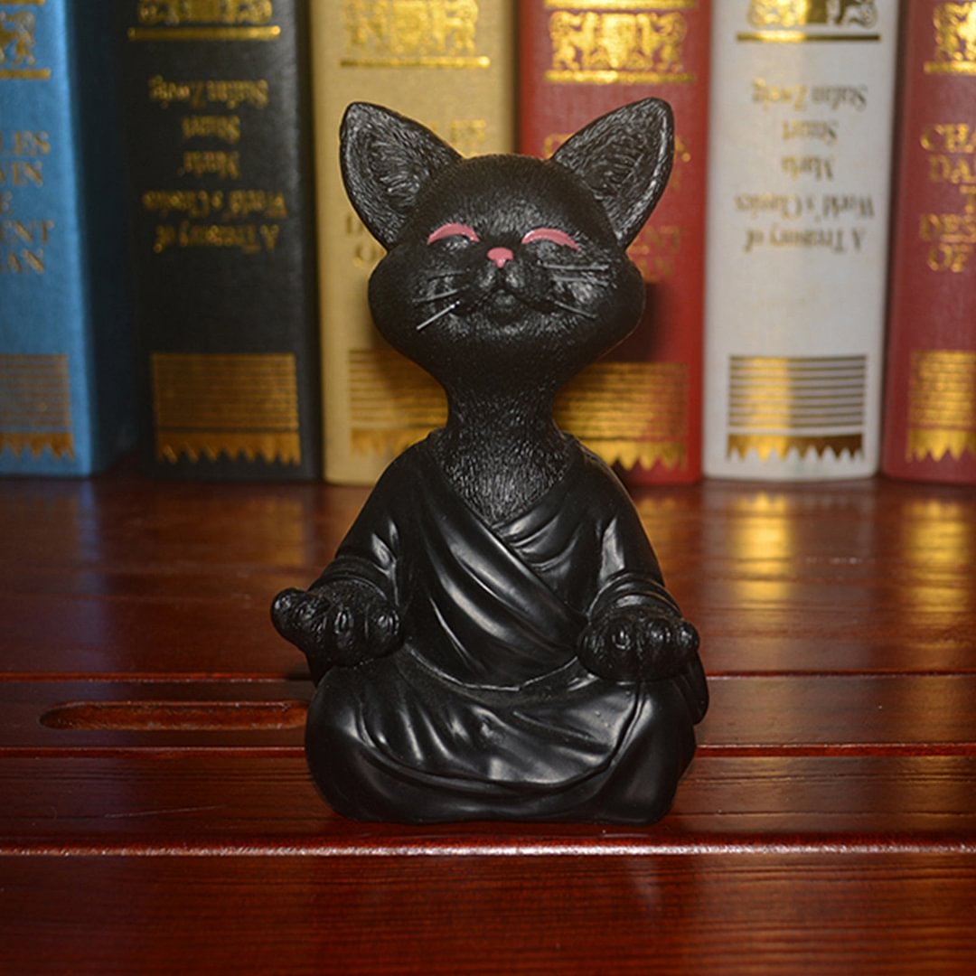 sphynx cat meditating statue