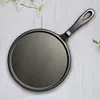 Cast Iron Round Griddle Nonstick Flat Skillet for Camping Indoor Outdoor Cooking