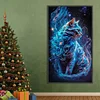 (40*70cm)Starry Night Cat - Round Partial AB Drill Diamond Painting